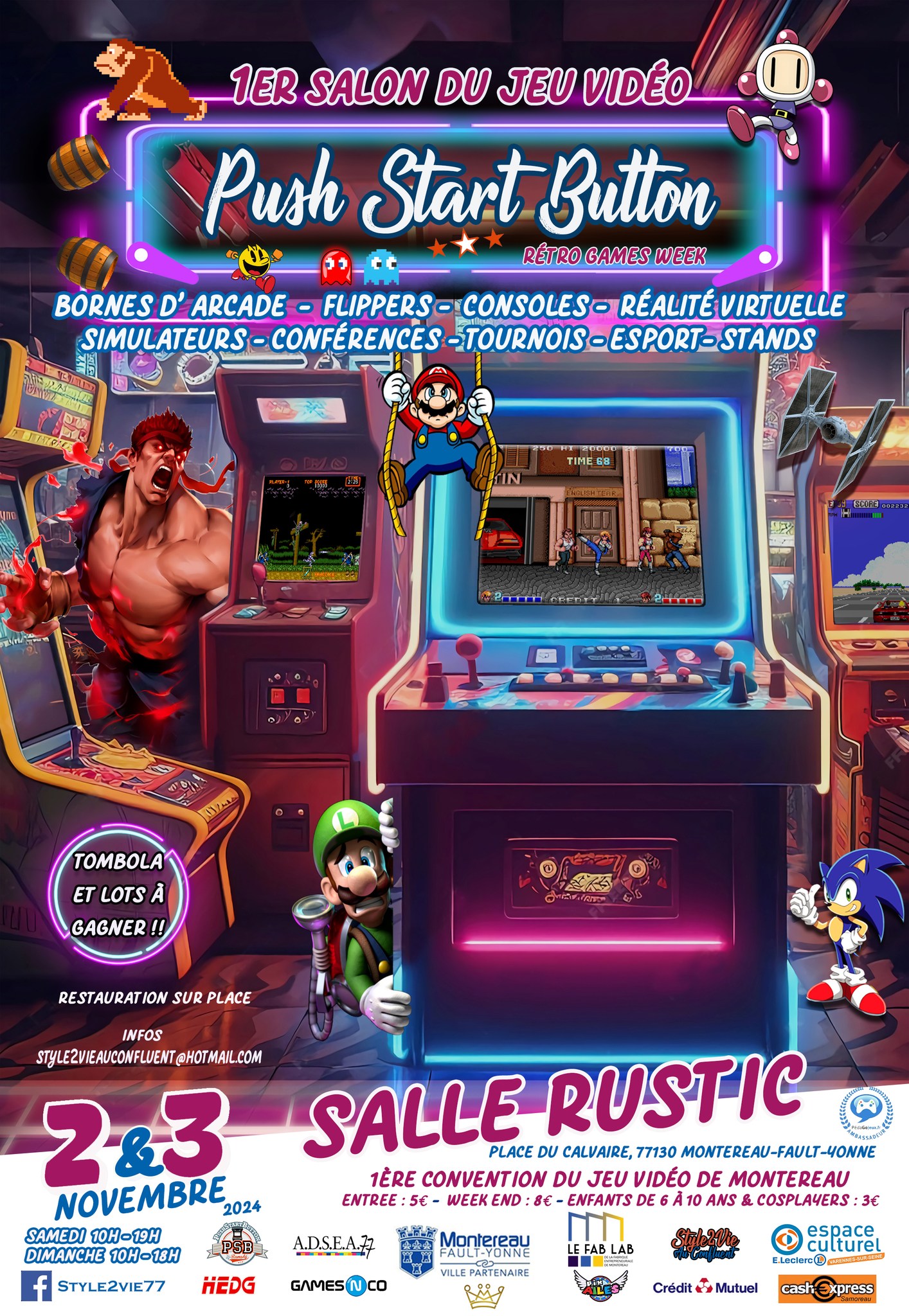 Push Start Buttom Rétro Gameshow